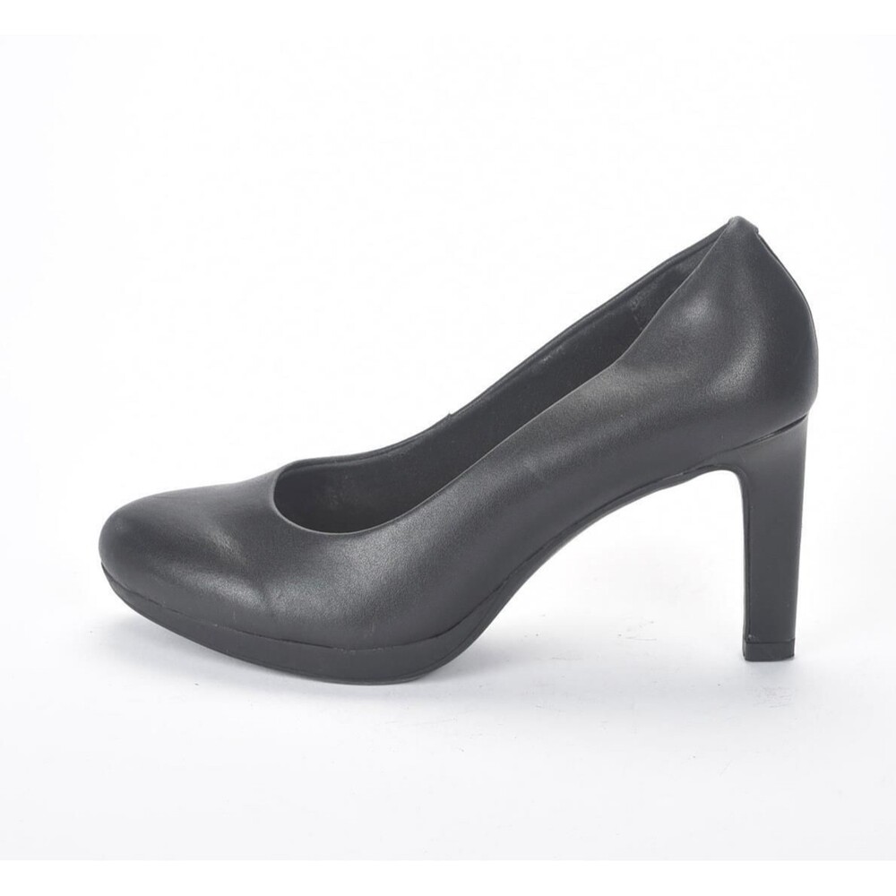 Clarks Collection Womens Ambyr Joy Round Toe Black Platform Pump Size 7.5